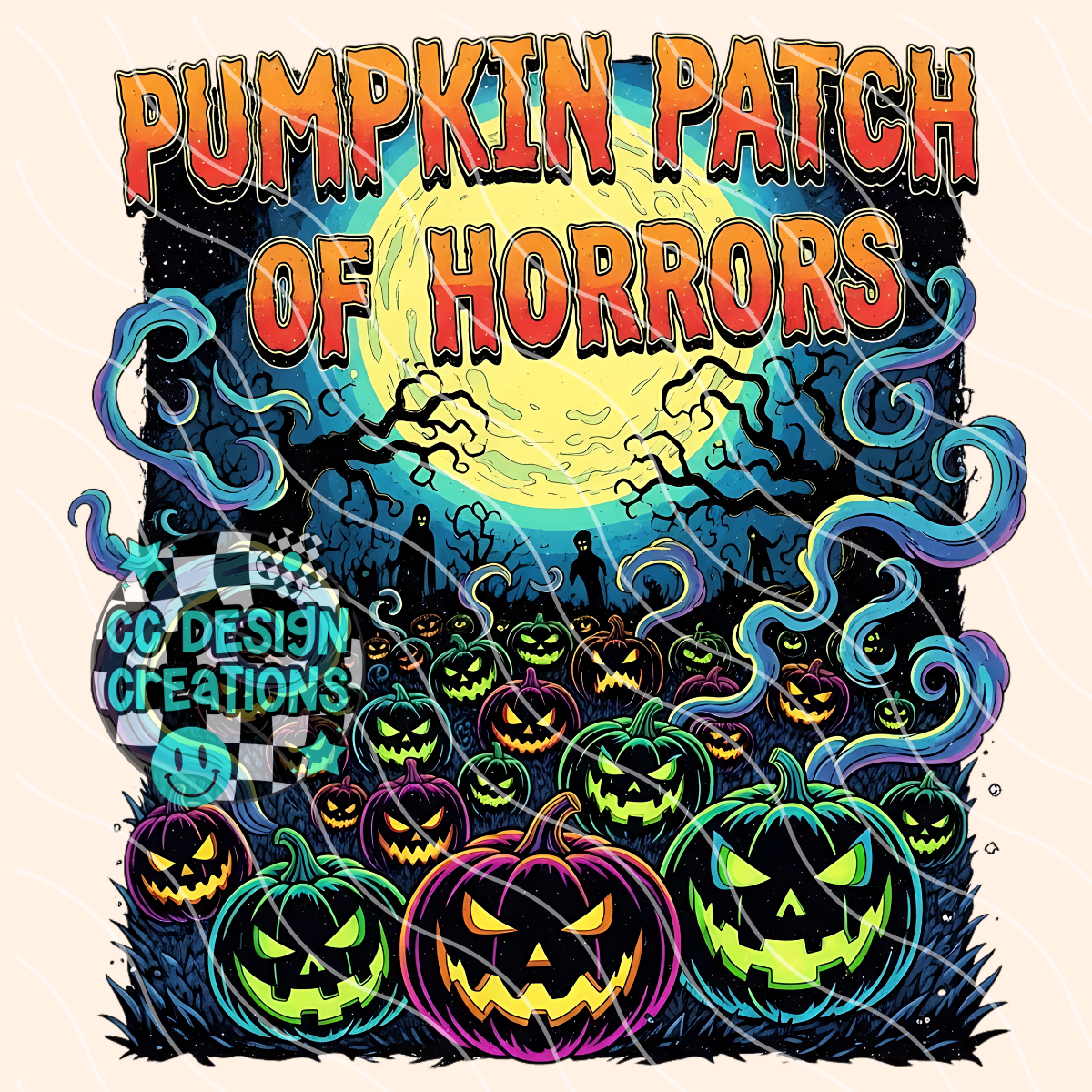Pumpkin Patch of Horrors PNG Digital Download