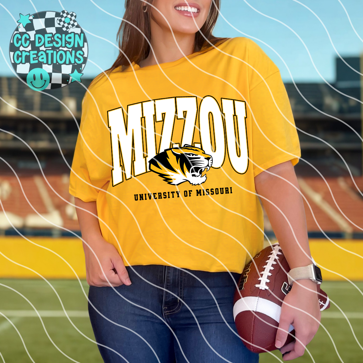 Mizzou Varsity Football PNG Digital Download (2 Files/Distressed Included)
