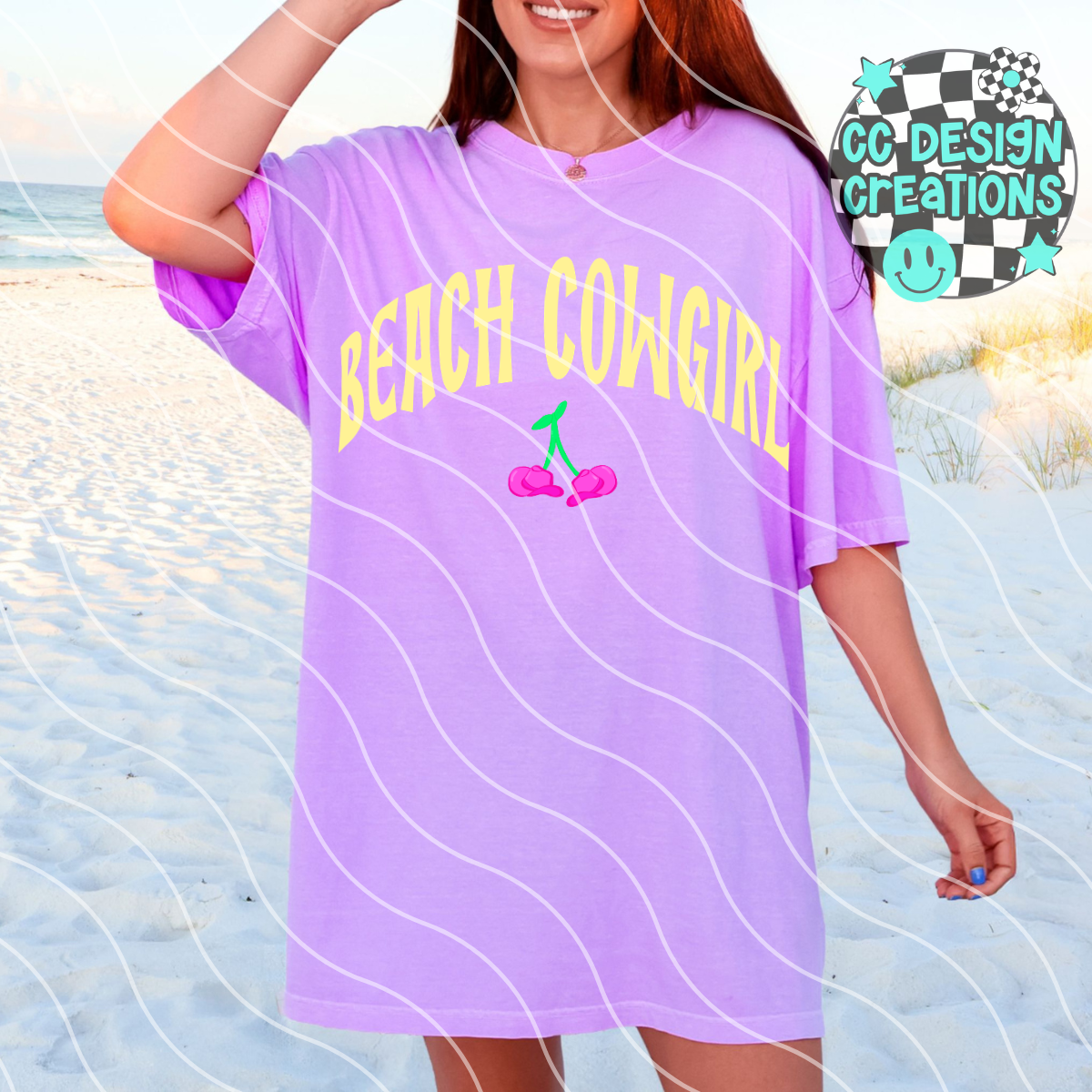 Beach Cowgirl PNG Digital Download