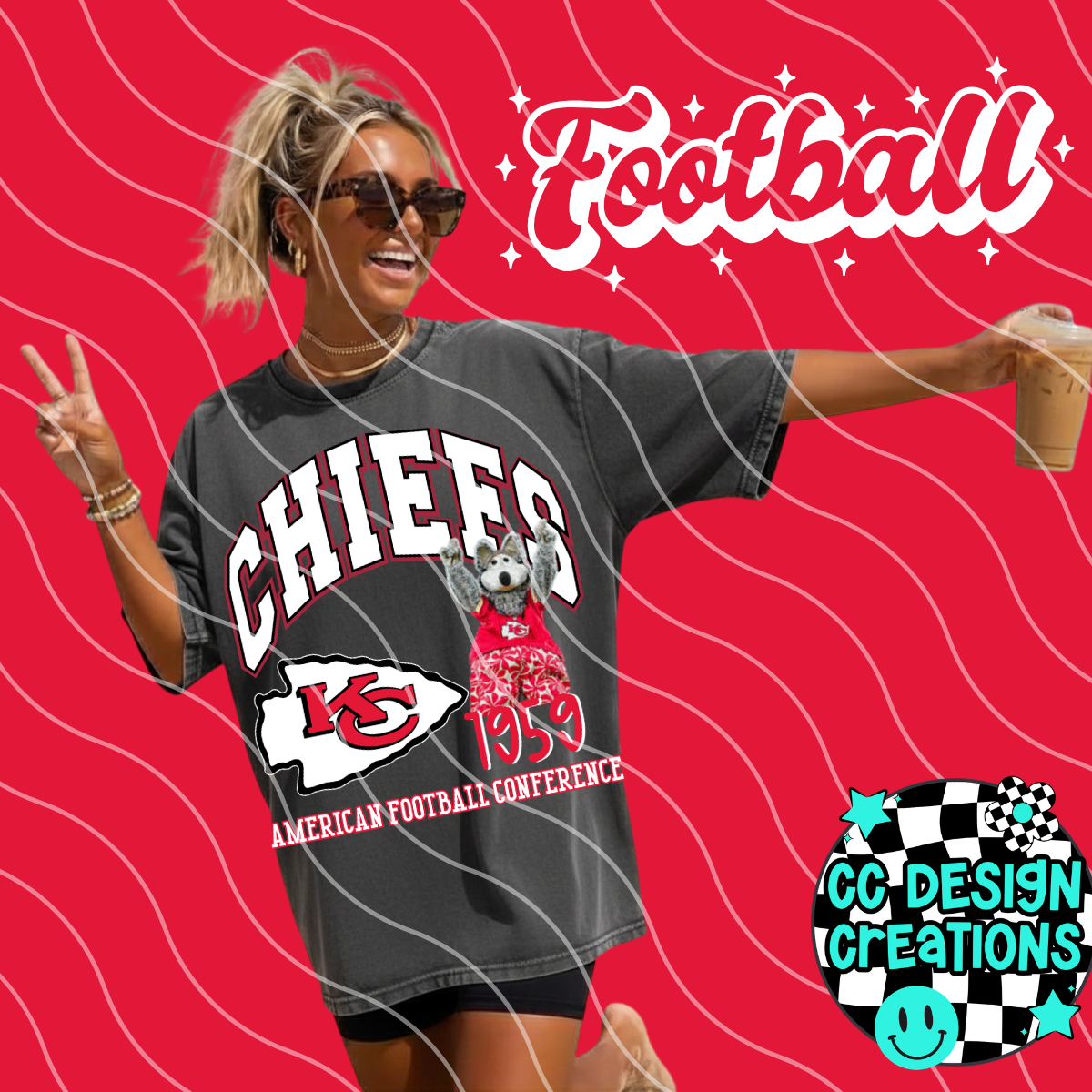 CHIEFS COLL EGE FOOTBALL PNG DIGITAL DOWNLOAD
