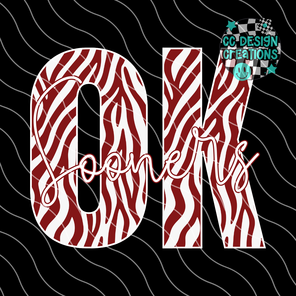 Sooners Football Zebra PNG Digital Download