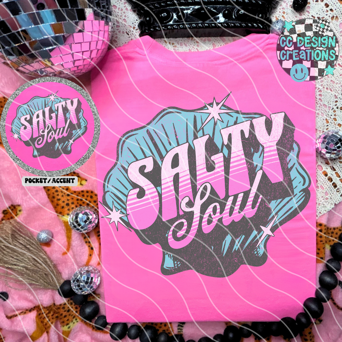 Salty Soul Seashell PNG Digital Download