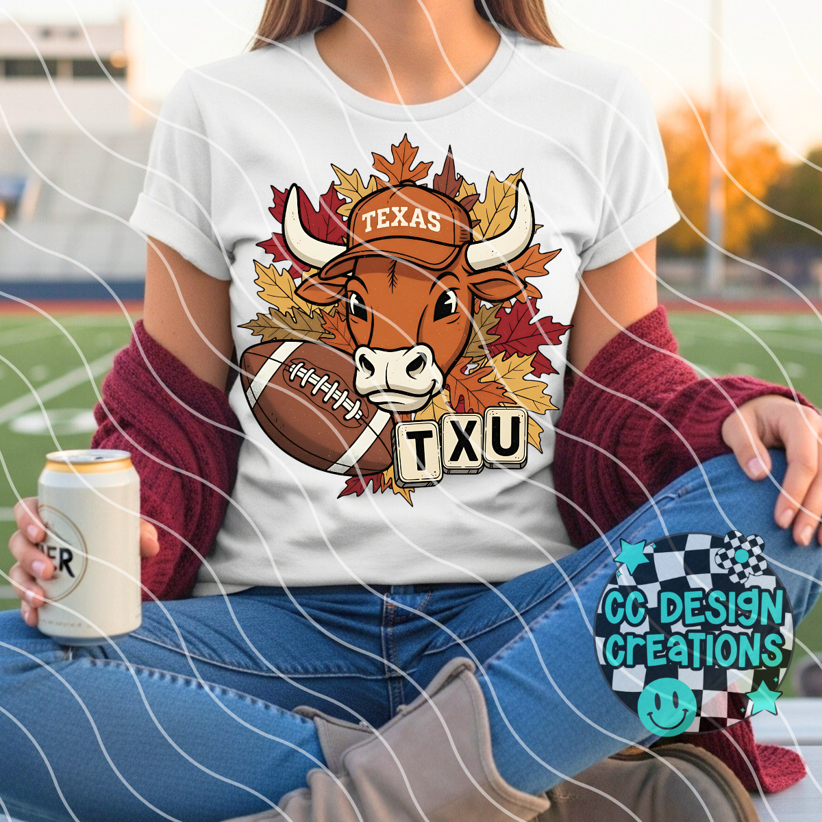 Texas Fall Football PNG Digital Download