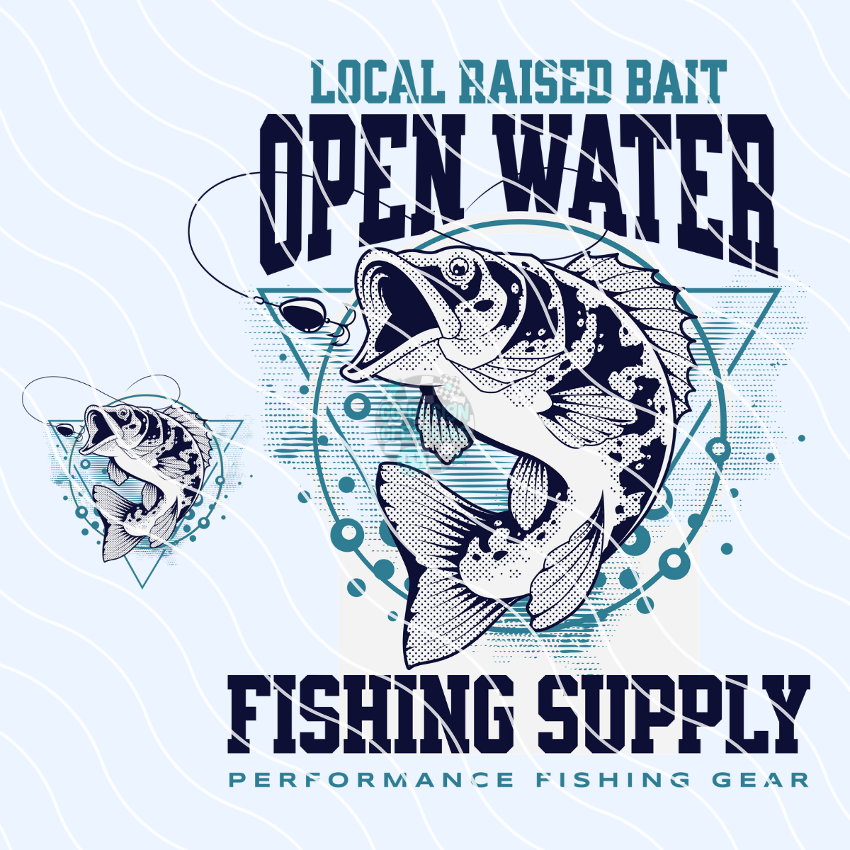 Open Water Fishing PNG Digital Download