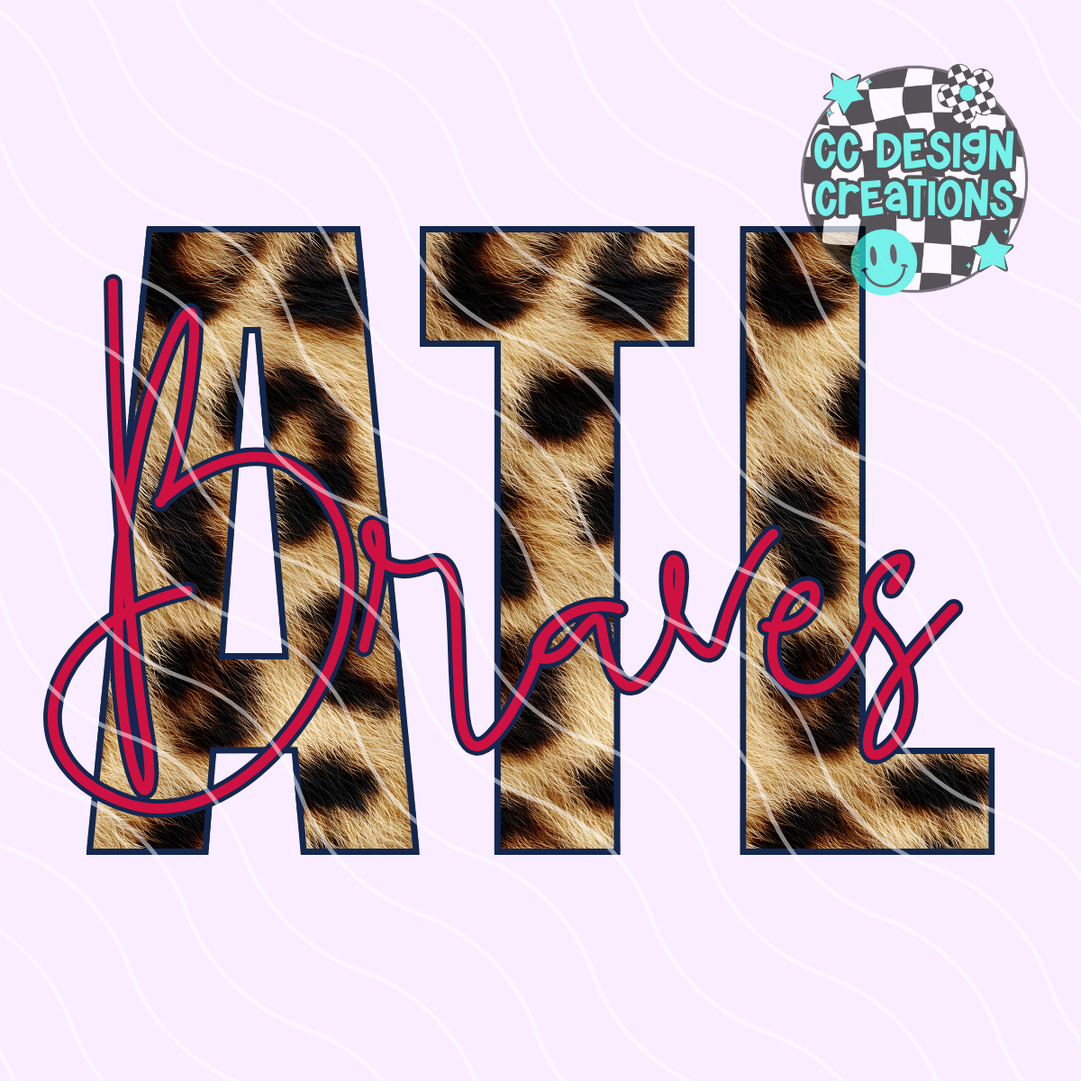 Braves Baseball Leopard PNG Digital Download