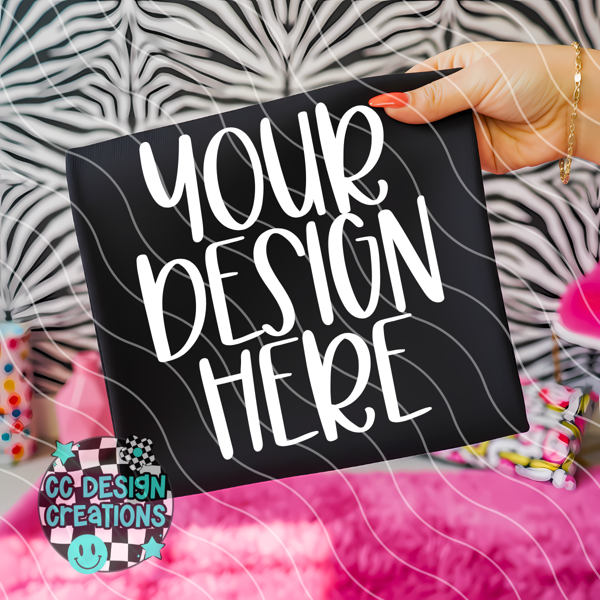 Black Tee Zebra MOCK