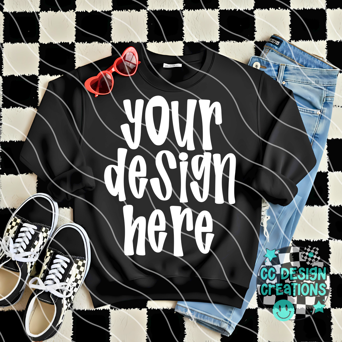 Black Vday Sweatshirt Mock