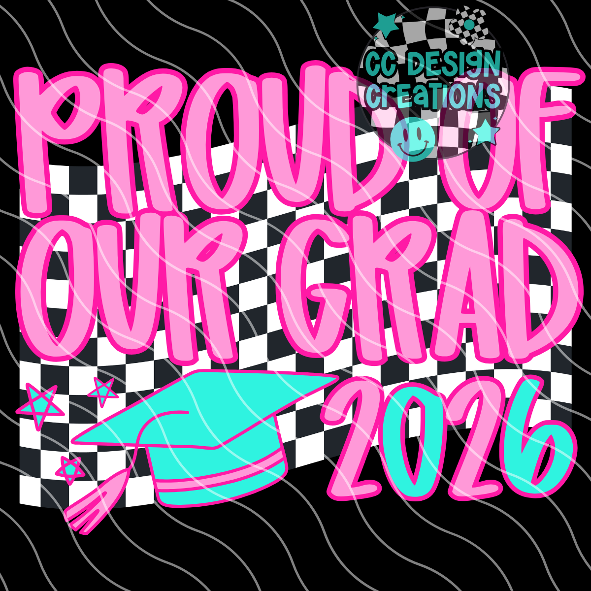Proud of Our Grad 2026 Pink PNG Digital Download