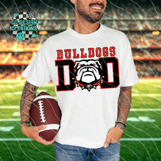 Bulldogs Dad Football PNG Digital Download