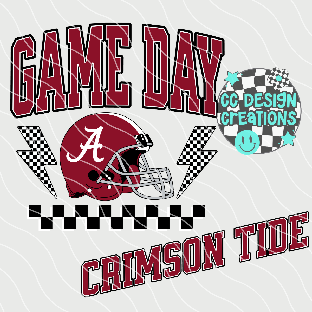 Alabama Game Day Retro Football PNG Digital Download