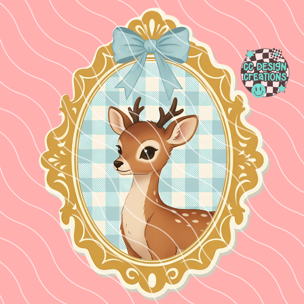 Granny's Deer PNG Digital Download