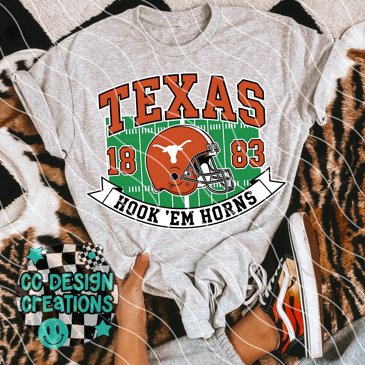 Texas Horns Retro Collegiate PNG Digital Download