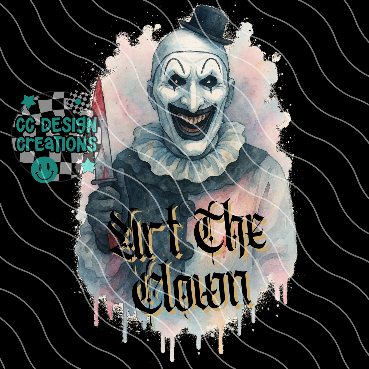 Art Horror Watercolor PNG Digital Download