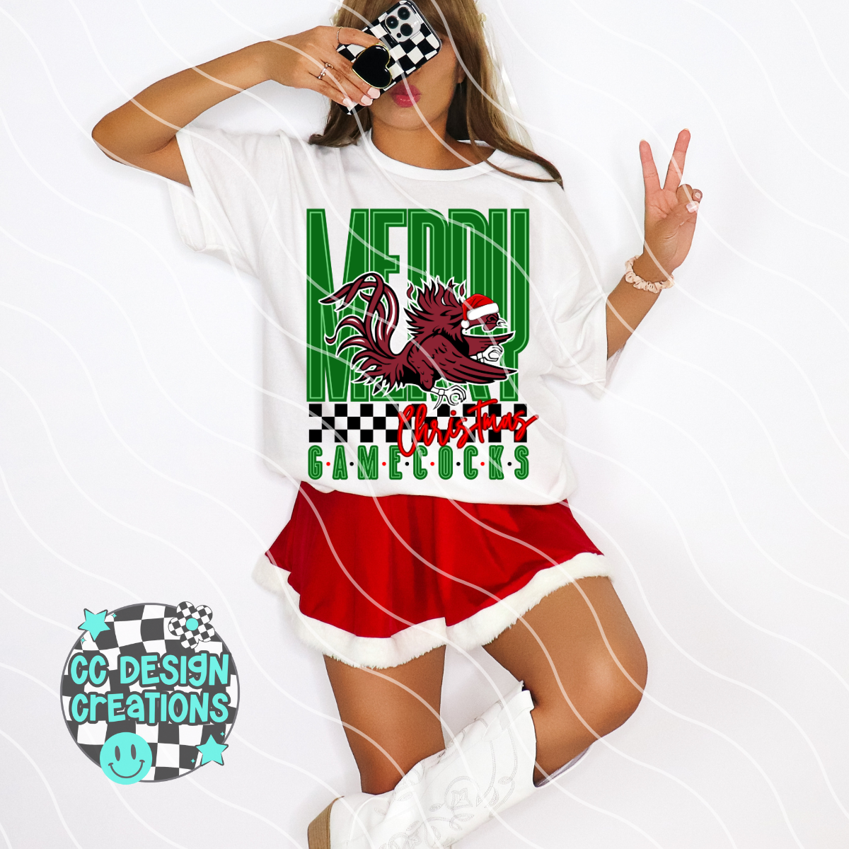 Christmas Gamecocks PNG Digital Download