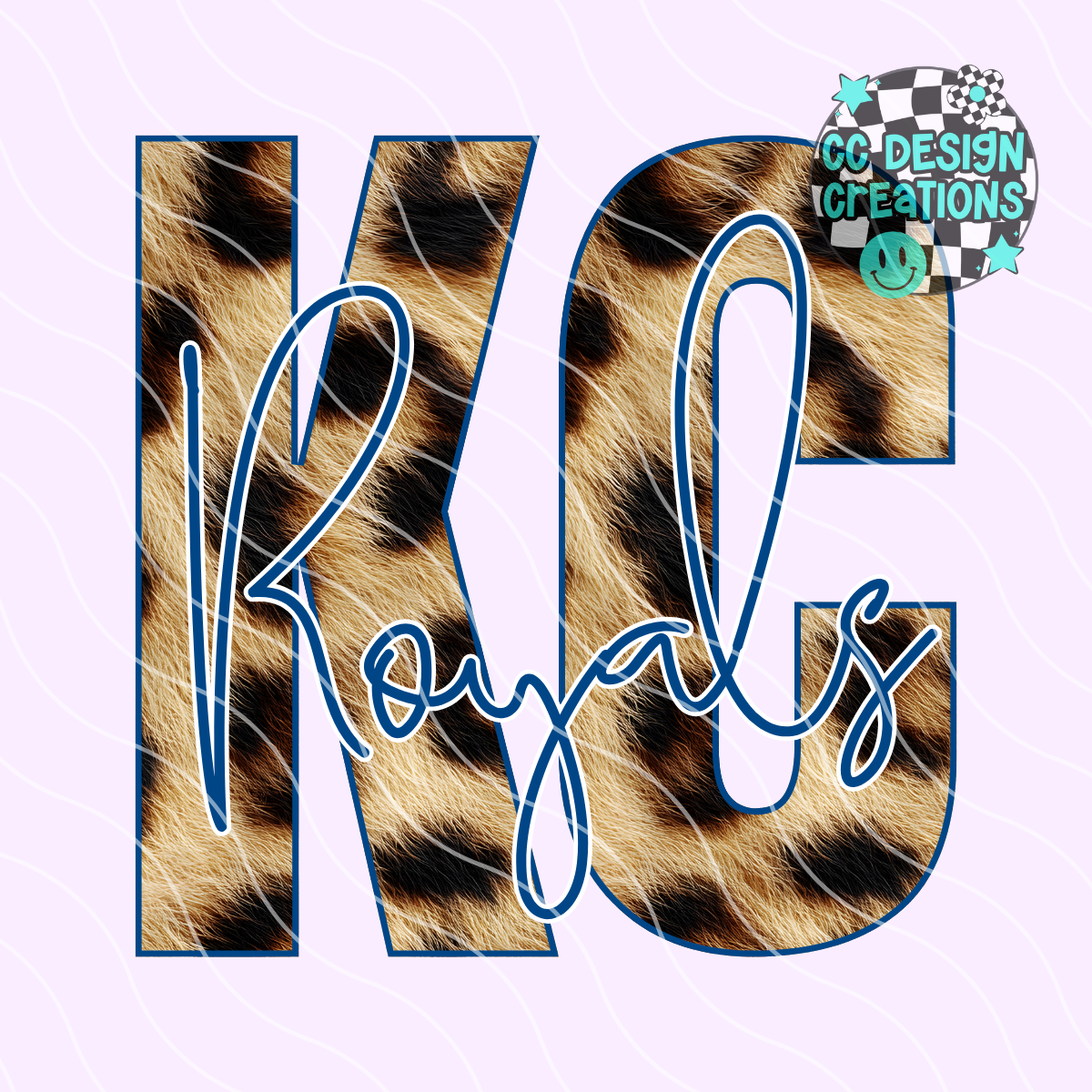 Royals Baseball Leopard PNG Digital Download