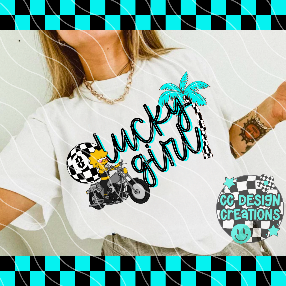 Lucky Girl PNG Digital Download