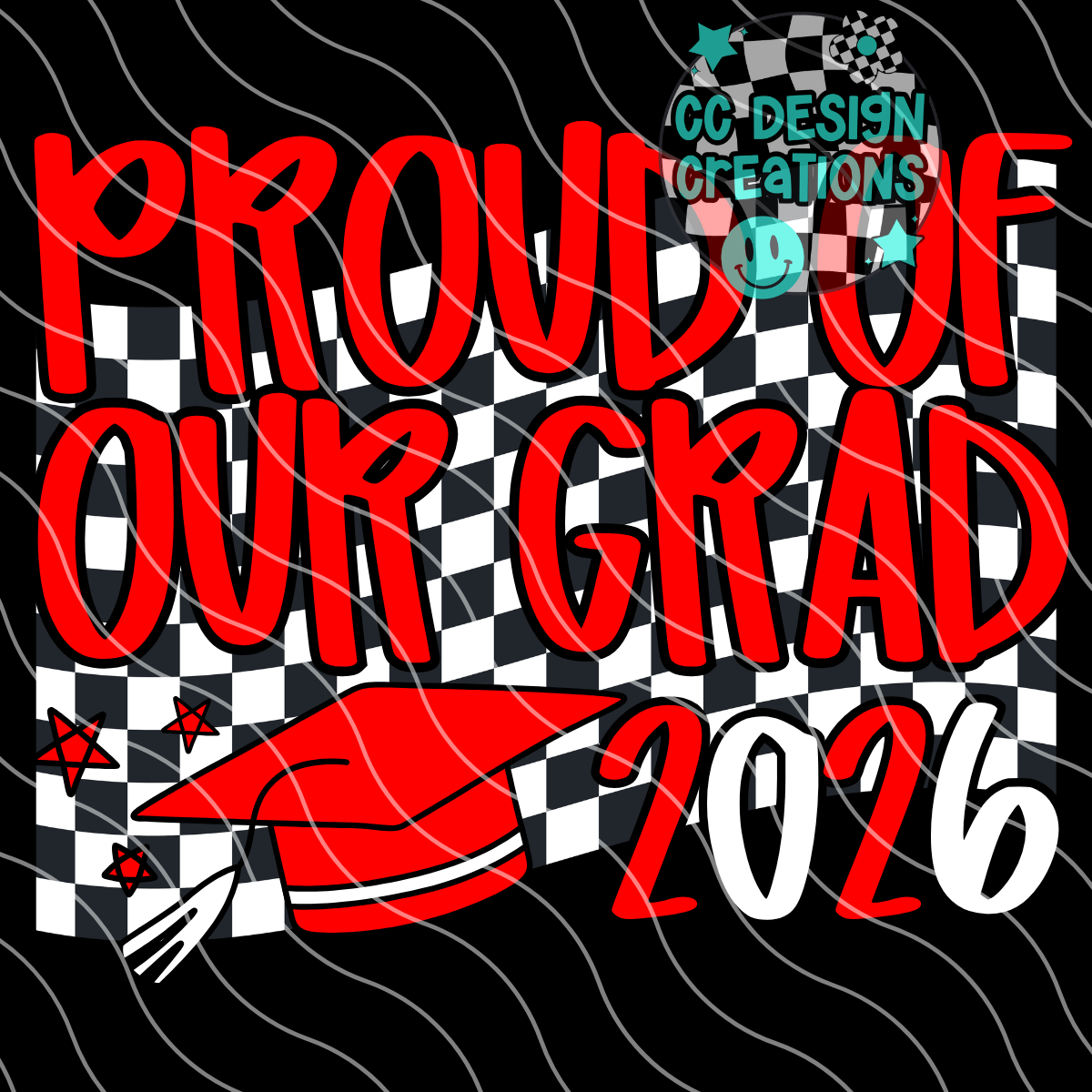 Proud of Our Grad 2026 Red PNG Digital Download