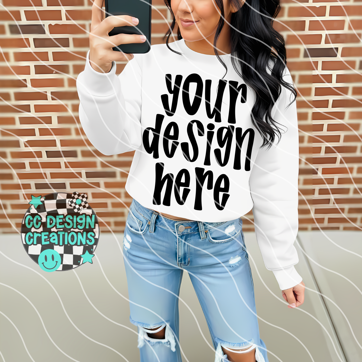 White Sweatshirt Casual Mock