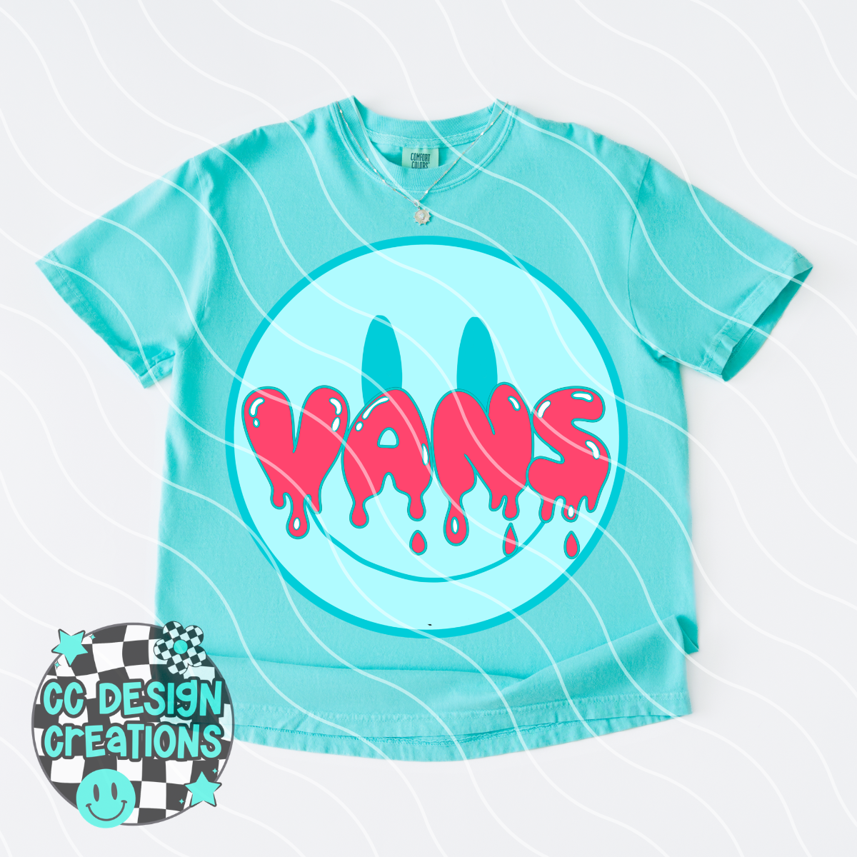 Van s Blue Smiley PNG Digital Download