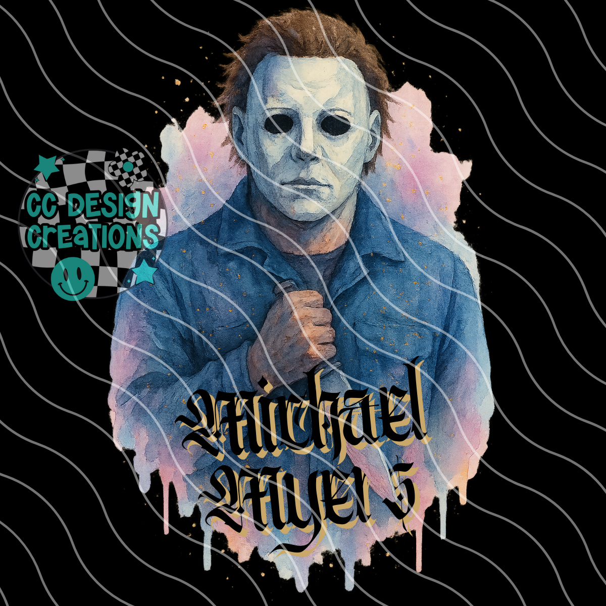 Myers Horror Watercolor PNG Digital Download