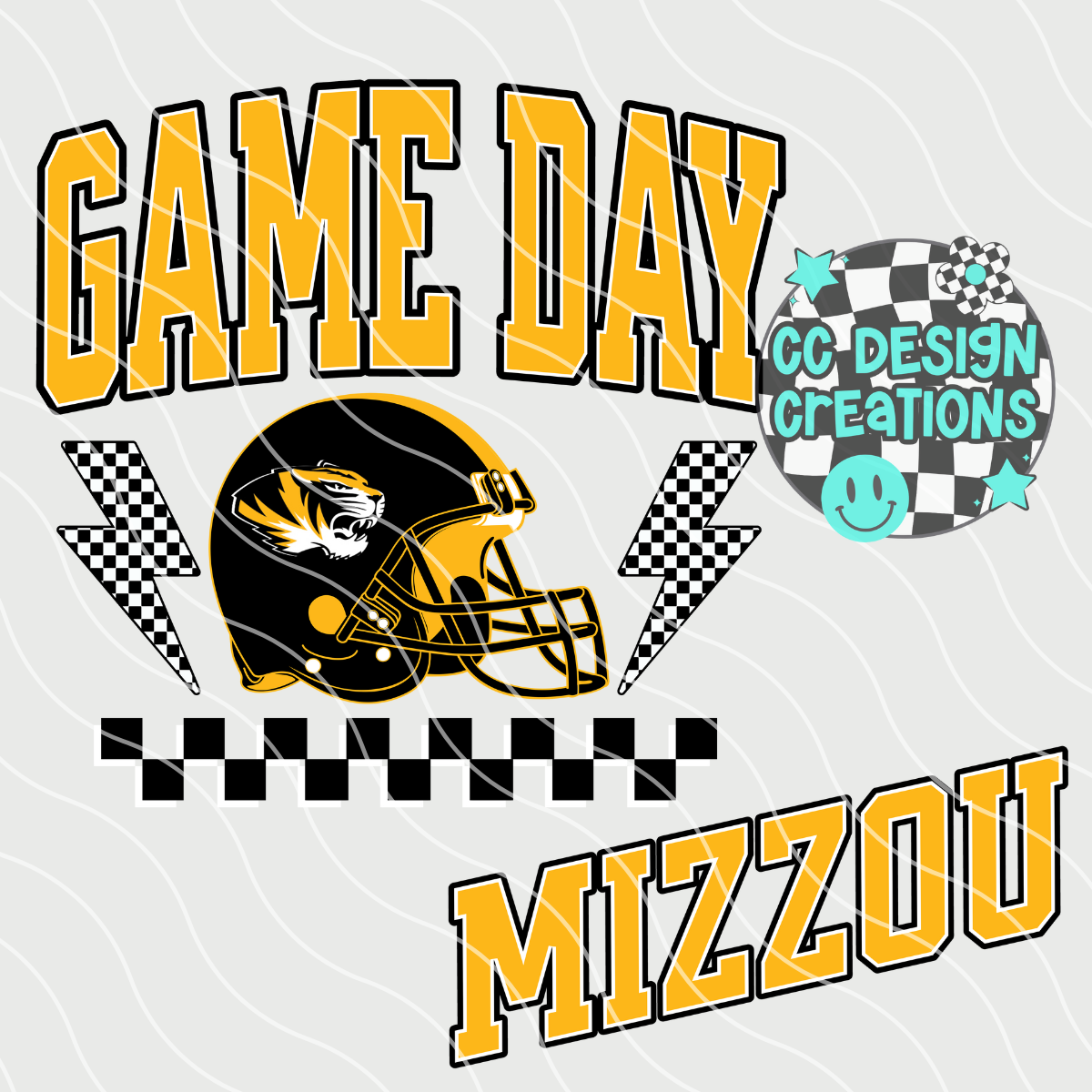 Mizzou Game Day Retro Football PNG Digital Download
