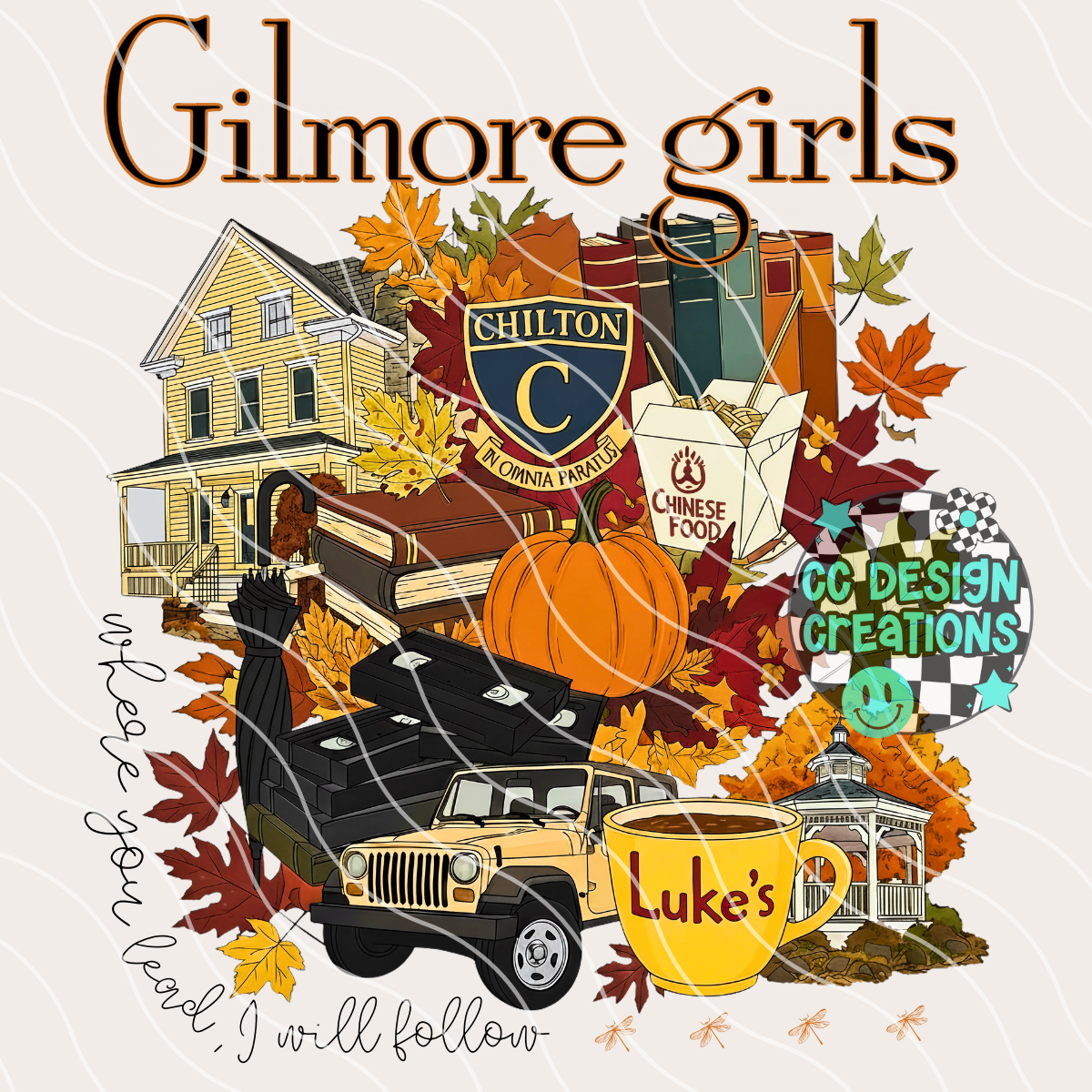 Gilmore Fall Collage PNG Digital Download