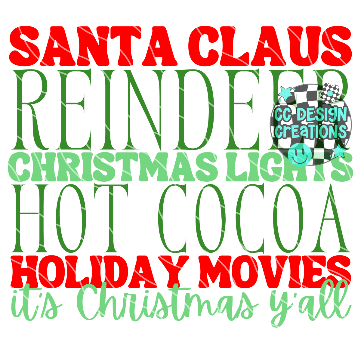 It's Christmas Yall PNG Digital Download
