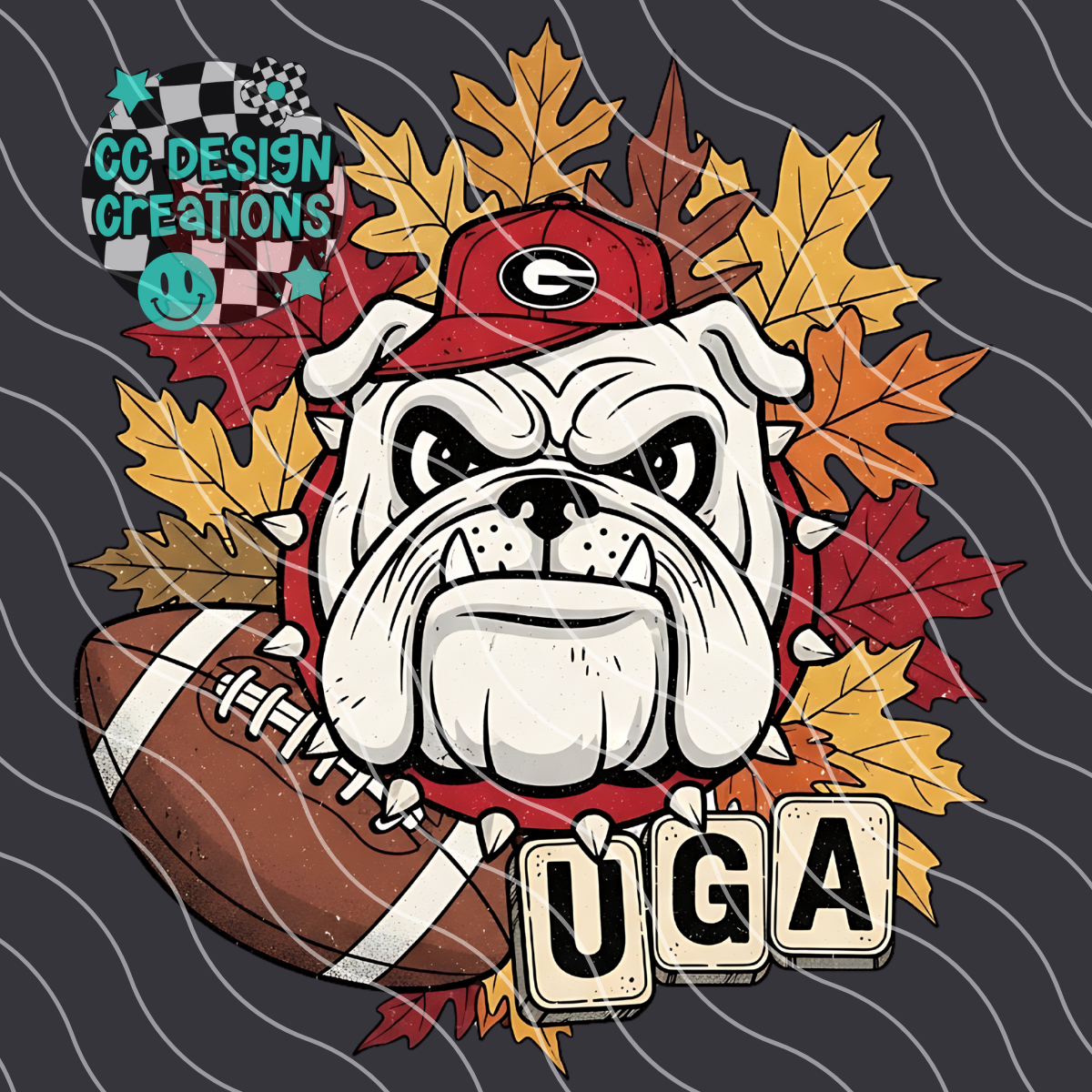 Georgia Fall Football PNG Digital Download