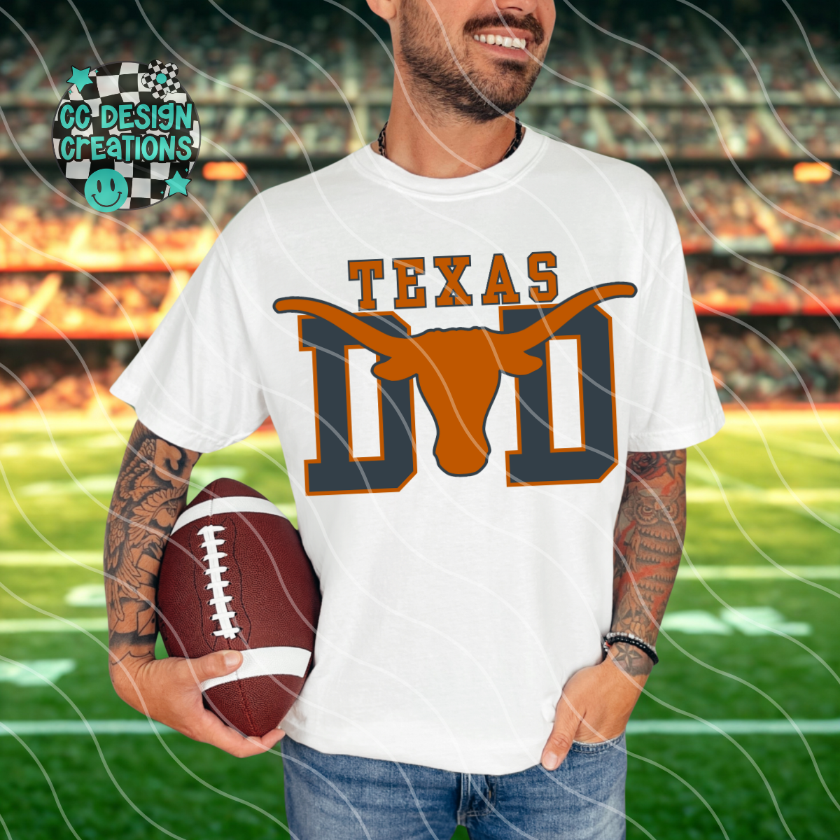 Texas Dad Football PNG Digital Download
