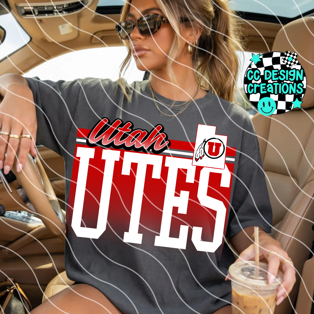 UTES RETRO GAME DAY FOOTBALL PNG DIGITAL DOWNLOAD