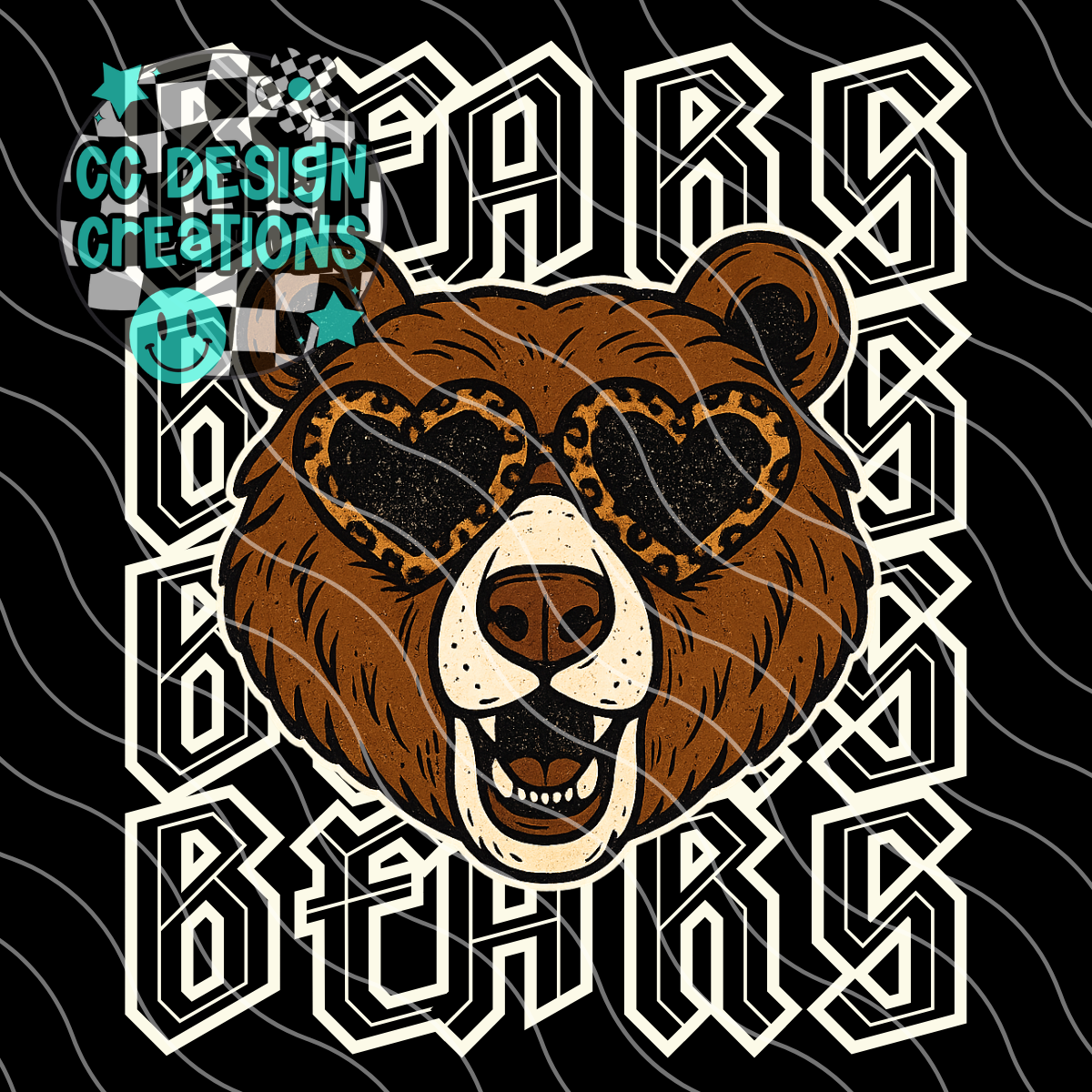 Bears Preppy Grunge Mascot PNG Digital Download