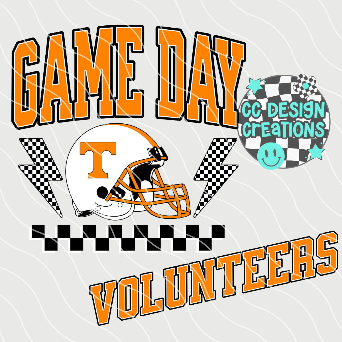 Volunteers Game Day Retro Football PNG Digital Download