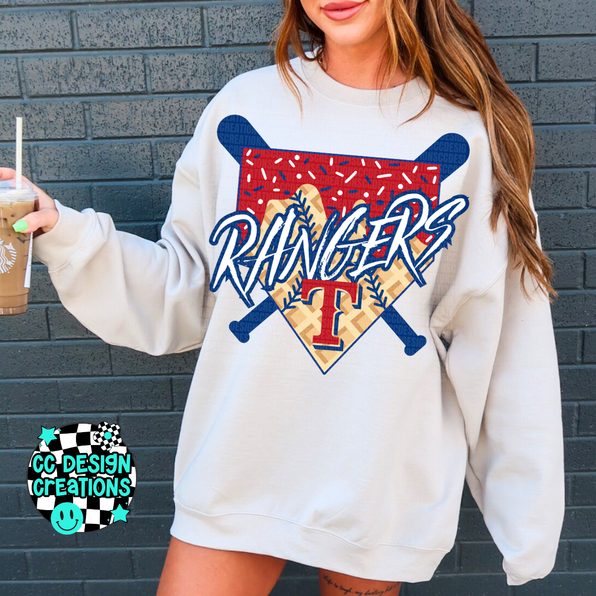 Rangers Baseball Drip PNG Digital Download