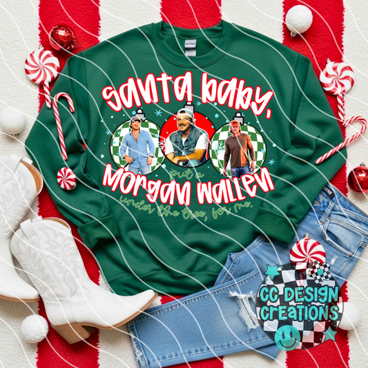 Santa Baby Wallen PNG Digital Download