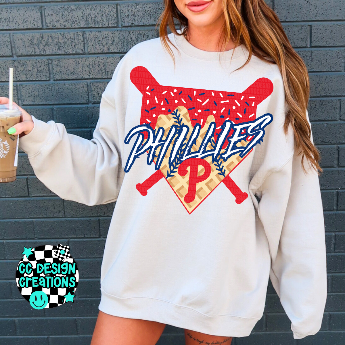 Phillies Baseball Drip PNG Digital Download