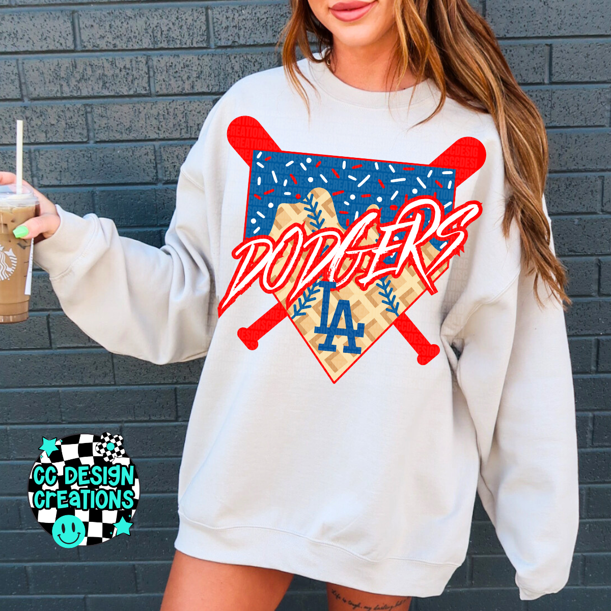Dodgers Baseball Drip PNG Digital Download