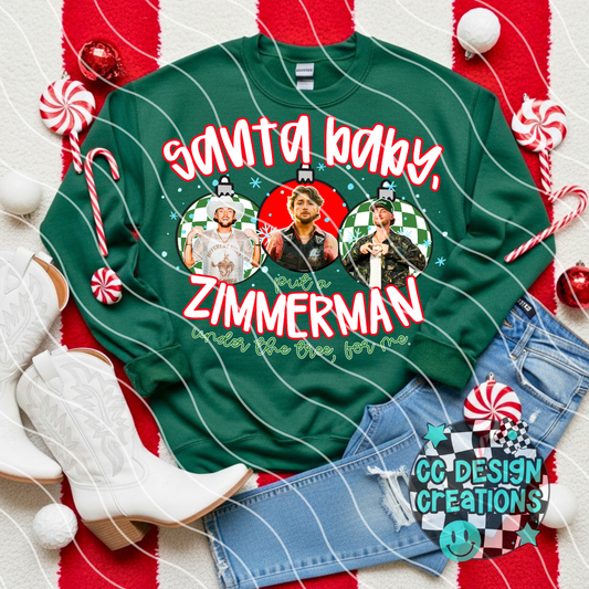 Santa Baby Zimmerman PNG Digital Download