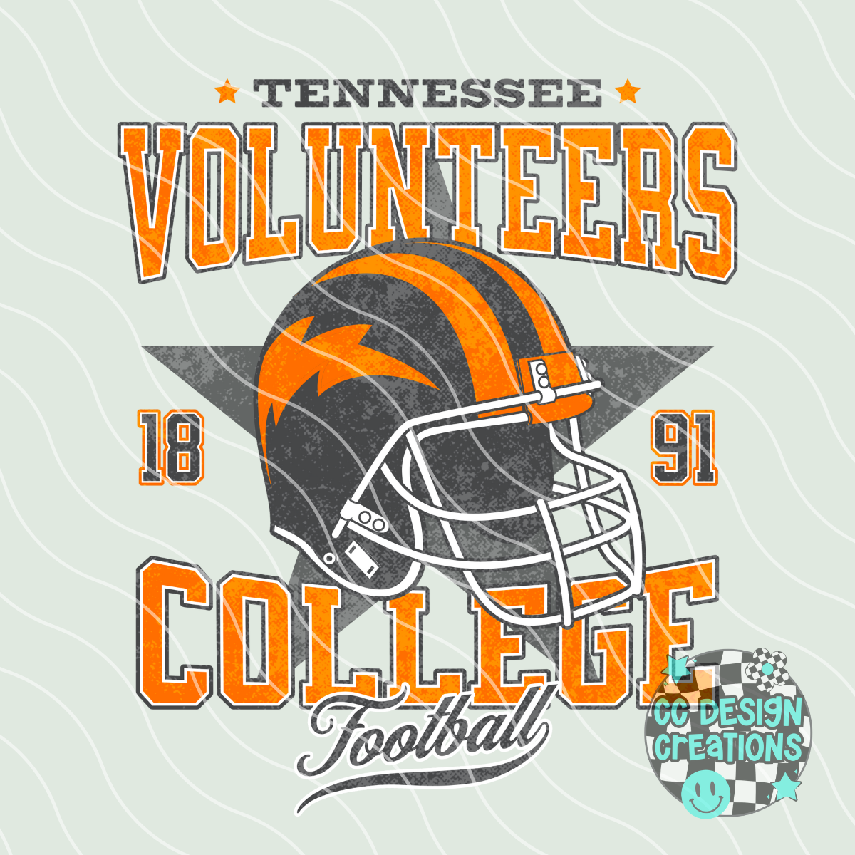 Retro All Star Vols Football PNG Digital Download