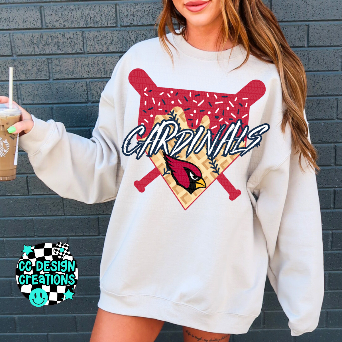 Cardinals Baseball Drip PNG Digital Download