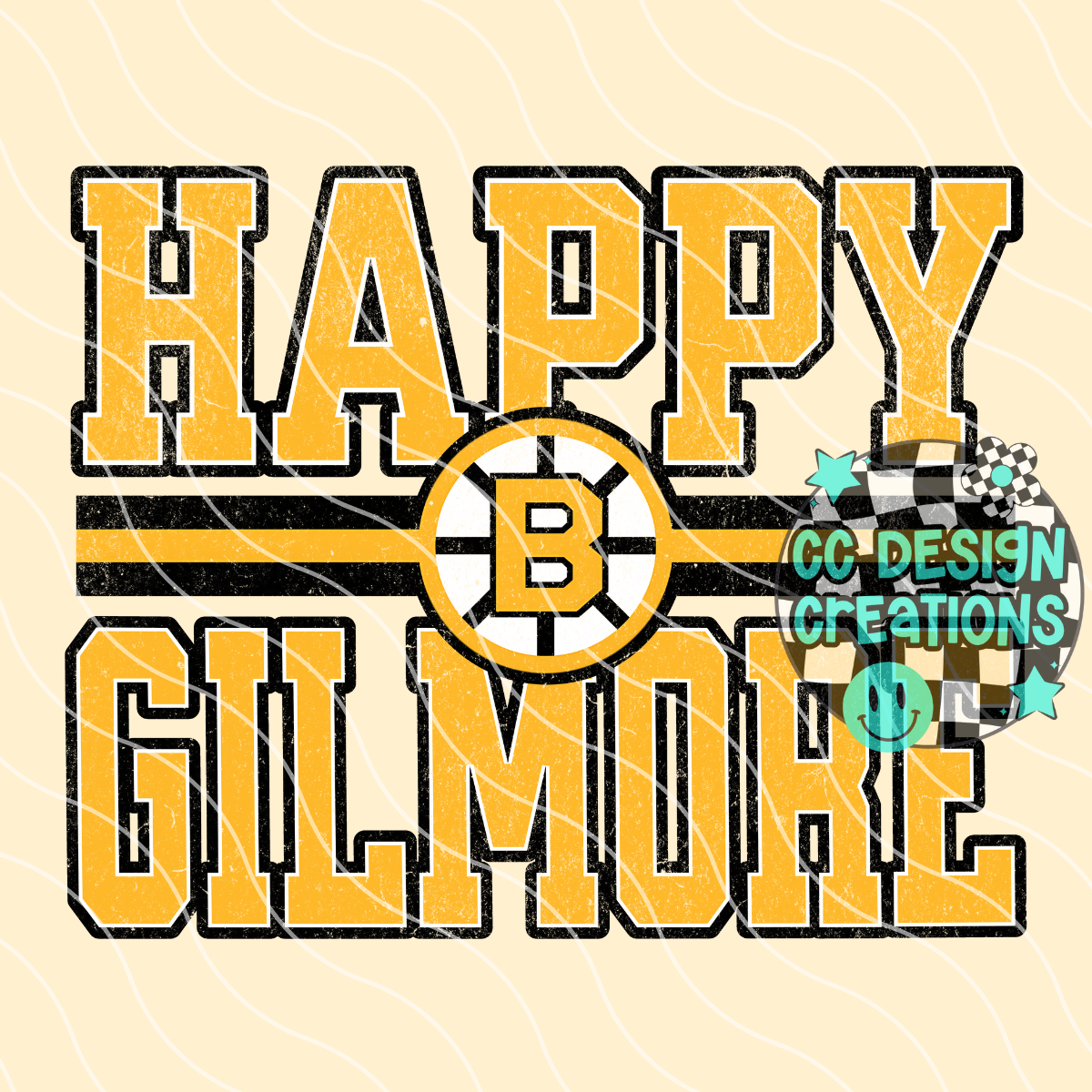 Happy Boston PNG Digital Download (2 FILES/DISTRESSED INCLUDED)