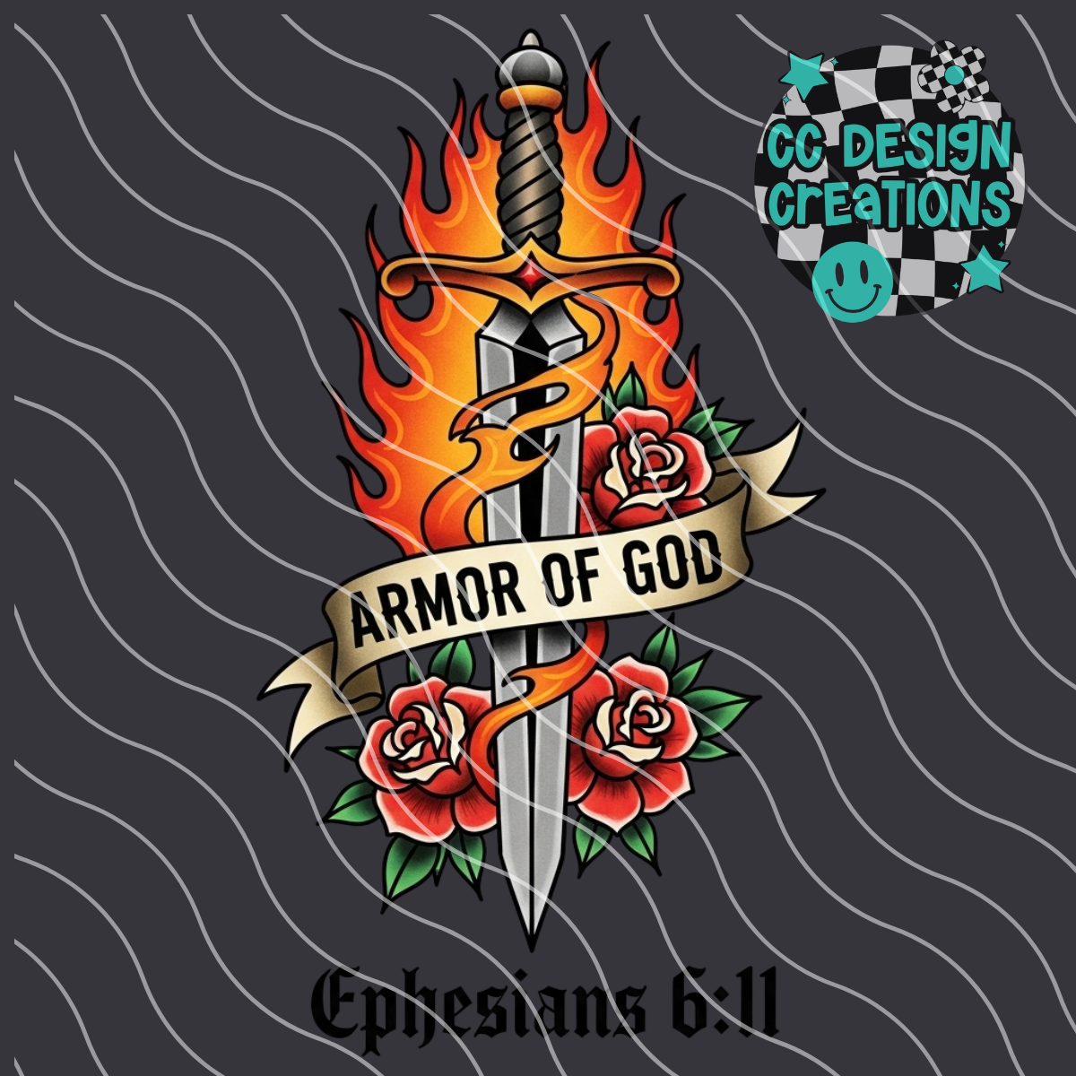 Armor of God Christian Tattoo PNG Digital Download