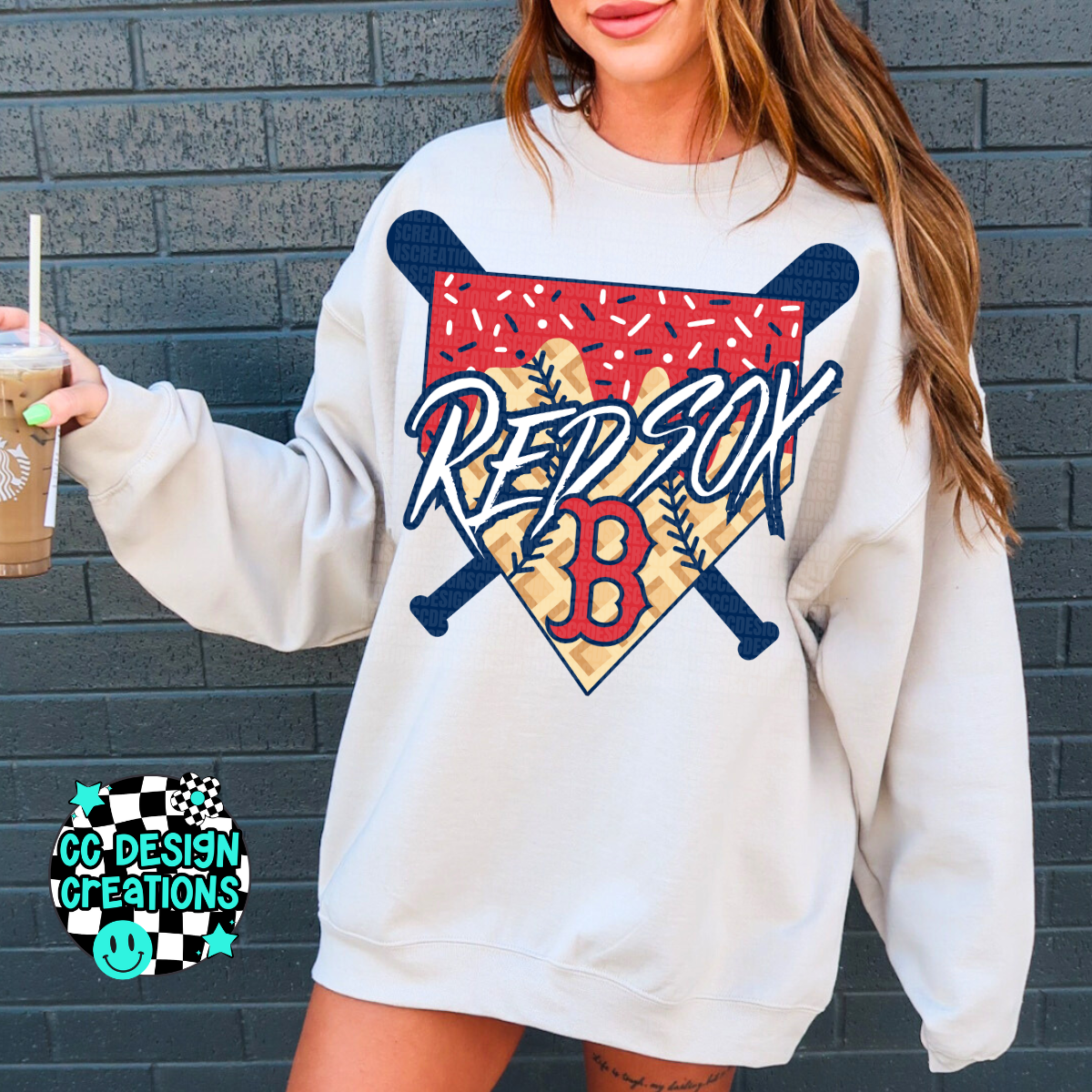 Red Sox Baseball Drip PNG Digital Download