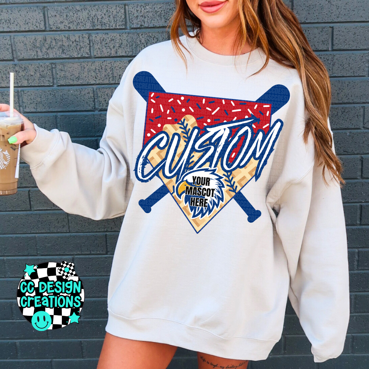 CUSTOM Baseball Drip PNG Digital Download