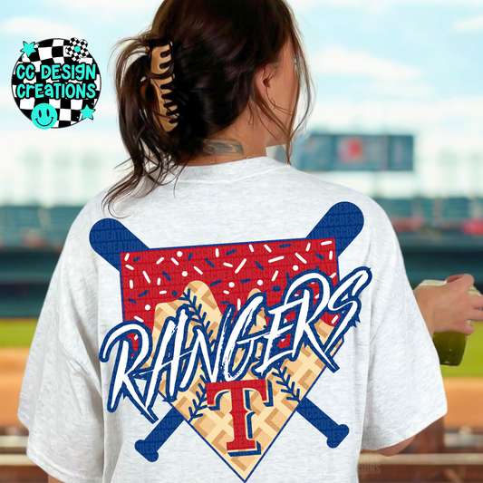Rangers Baseball Drip PNG Digital Download