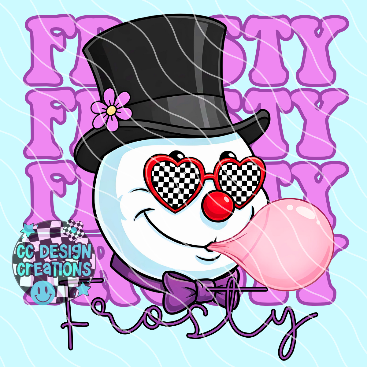 Retro Christmas Frosty PNG Digital Download