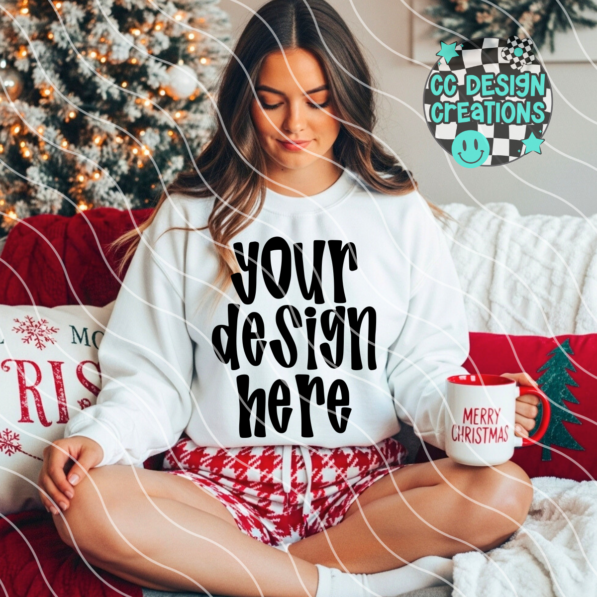 White Sweatshirt Christmas Mock 3