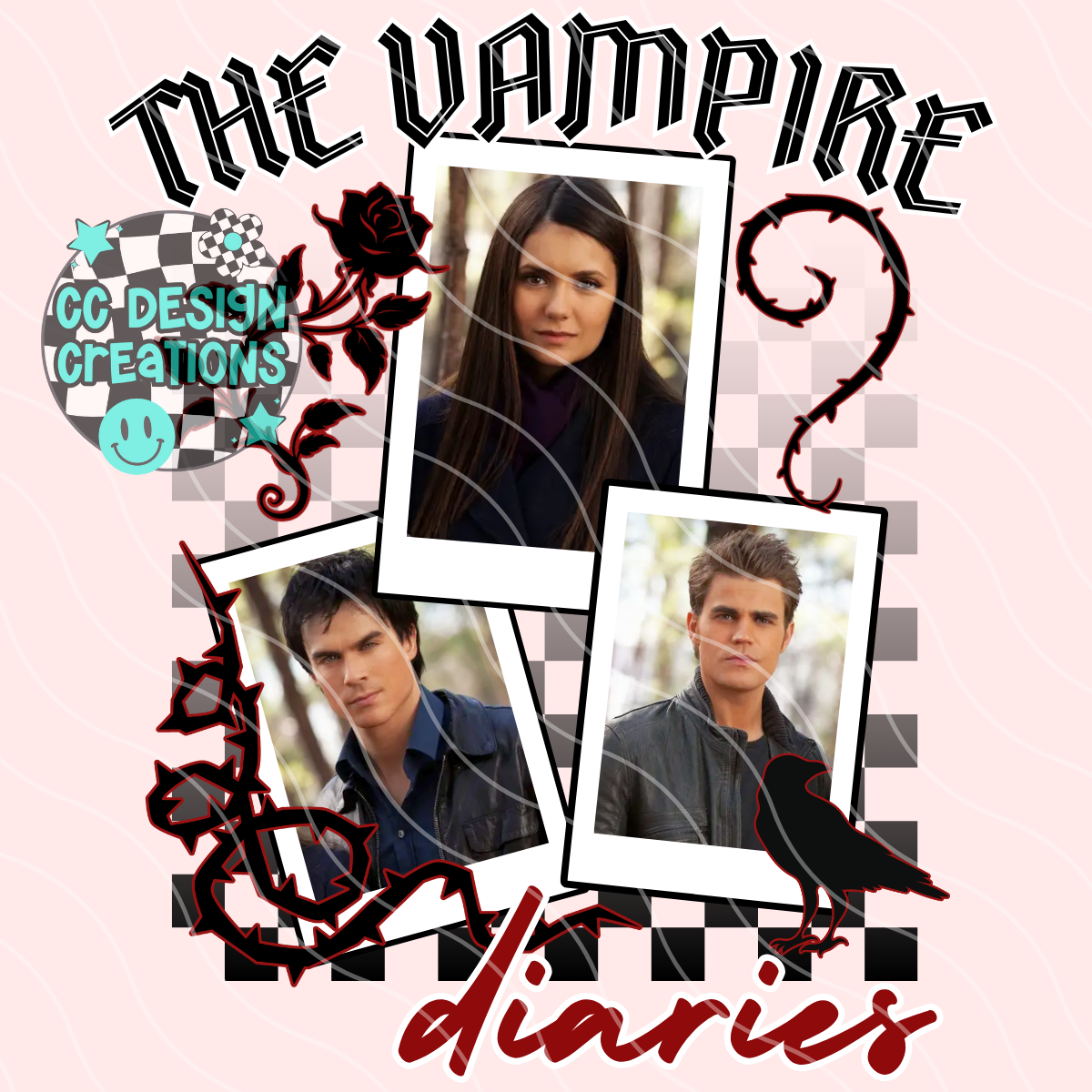 Vampire Diaries Polaroids PNG Digital Download