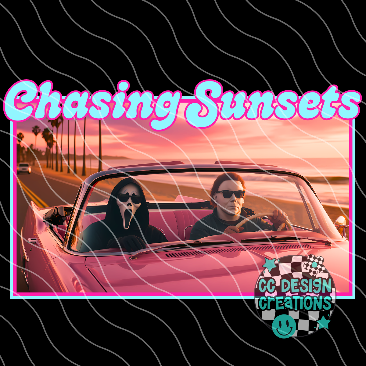 Chasing Sunsets Horror PNG Digital Download