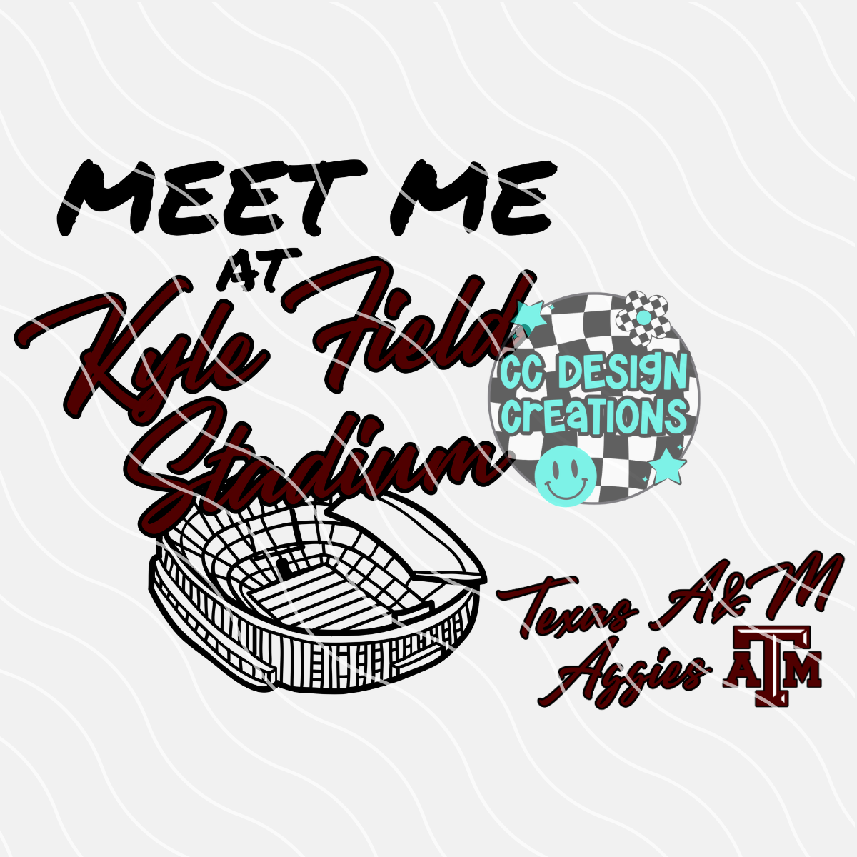 Meet Me At Kyle Field Stadium Aggie PNG Digital Download