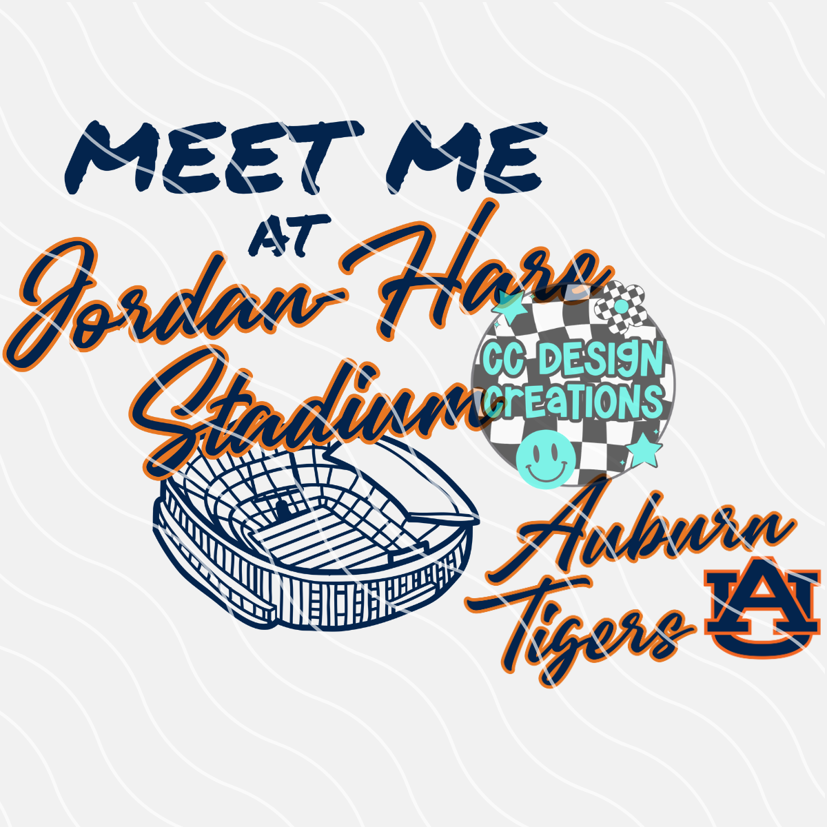 Meet Me At Jordan-Hare Stadium AU Tiger PNG Digital Download